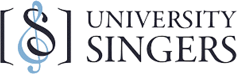 University Singers Logo With Treble Clef Clipart (1008x327), Png Download