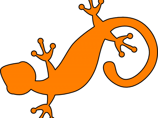 Gecko Clipart Orange - Png Download (640x480), Png Download