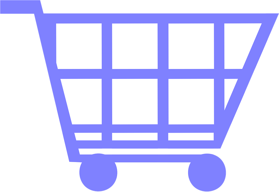 Azul, Carrito, Compras, Carretilla, Carro De Compras - Carrito De Compras Azul Png Clipart (960x660), Png Download