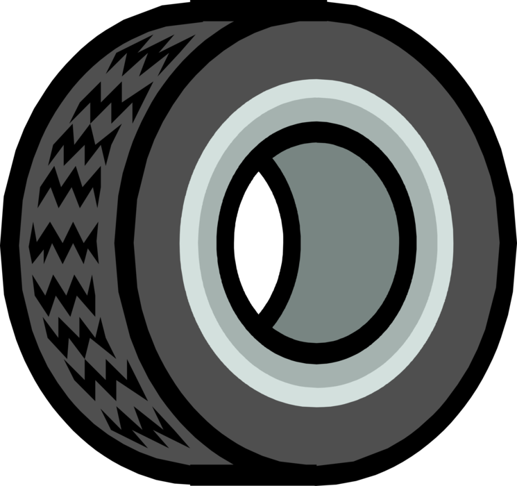 Vector Illustration Of Modern Pneumatic Rubber Tire - Reifen Clipart - Png Download (745x700), Png Download