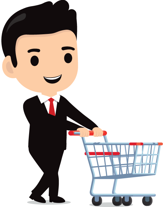Creación De Carrito De Compras Online - Cartoon Clipart (538x683), Png Download