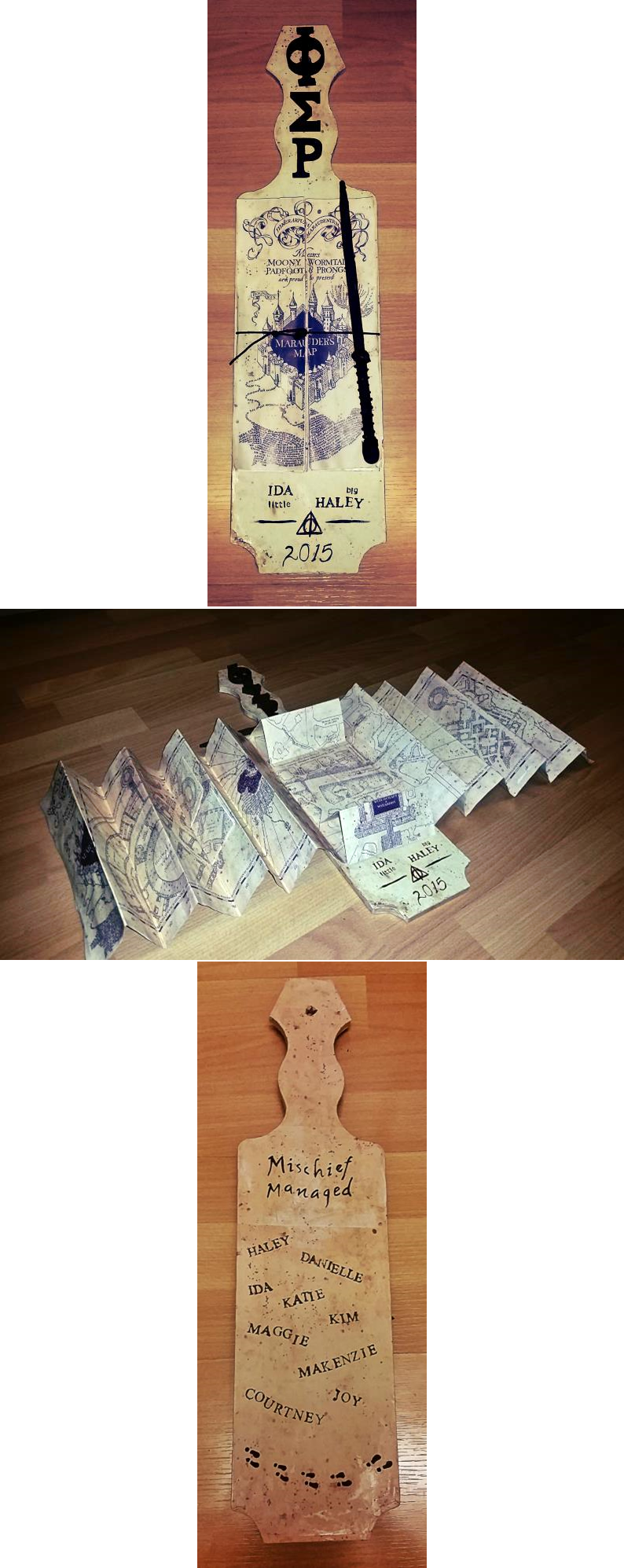 Marauders Map Sorority Paddle - Cash Clipart (794x1996), Png Download