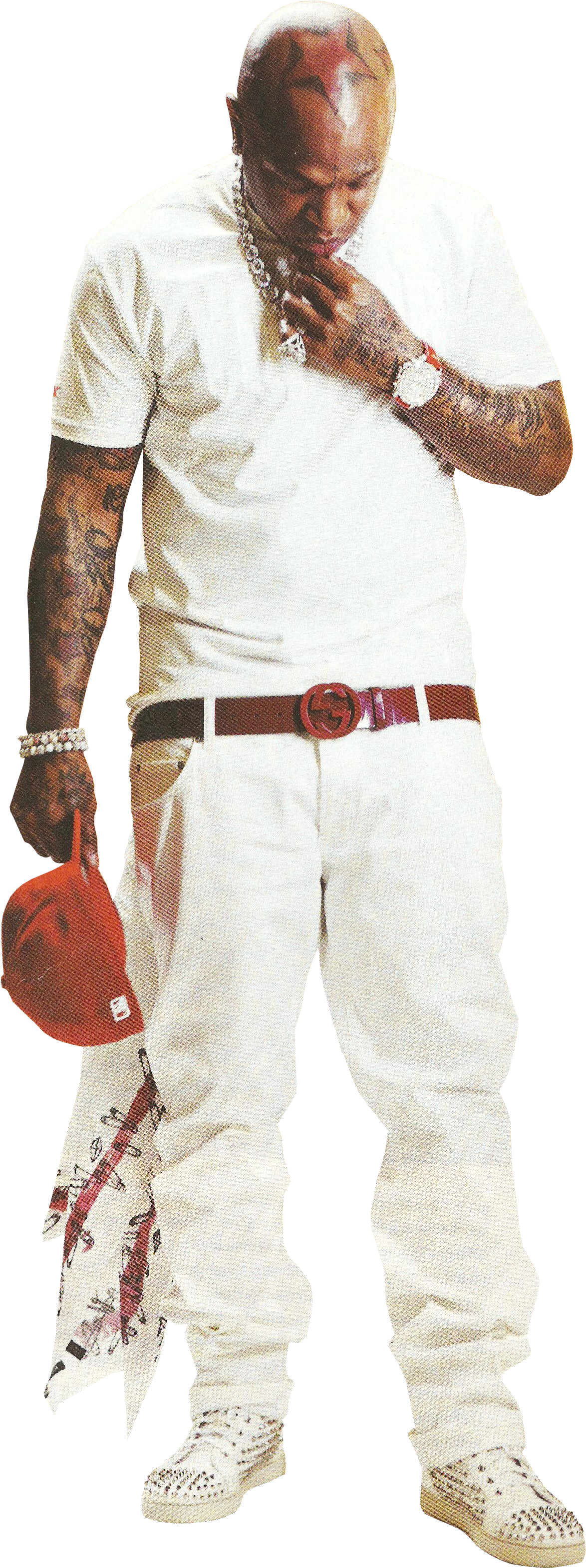 I Scanned This From Xxl - Birdman Red Gucci Belt Clipart (1299x3171), Png Download