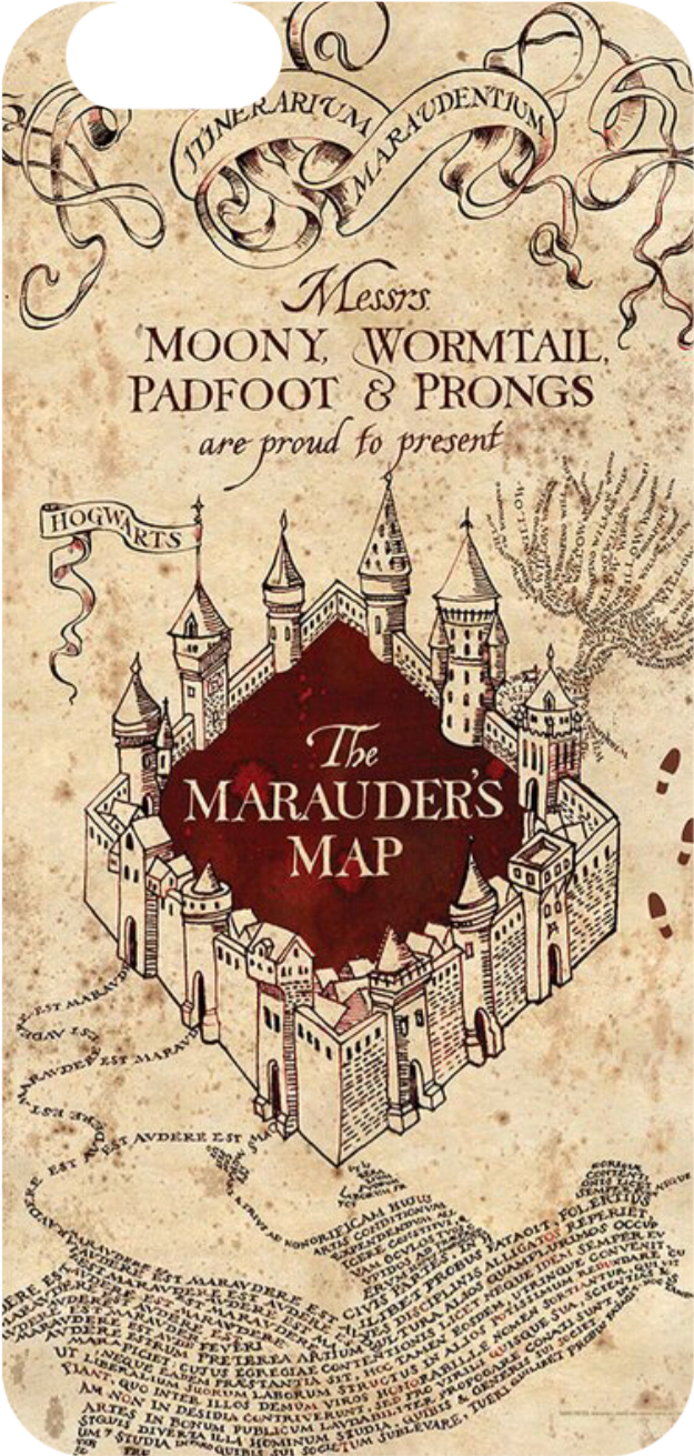 Model Image Graphic Image - Harry Potter Marauders Map Clipart (625x1311), Png Download