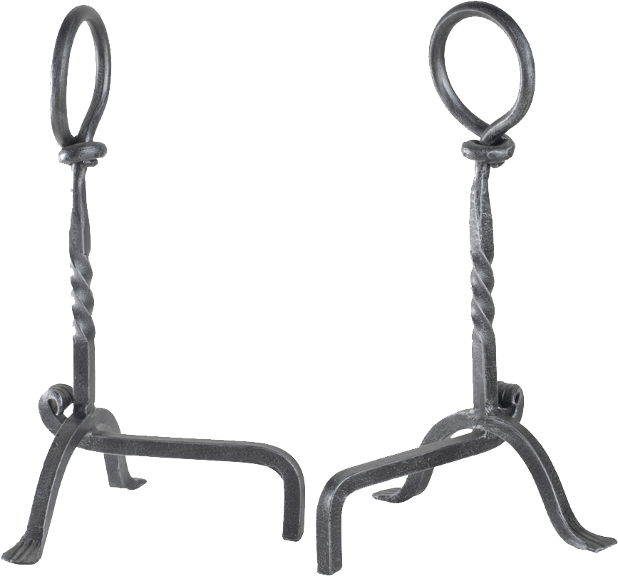 Ring Top Wrought Iron Fire Dog - Tongs Clipart (1000x1000), Png Download