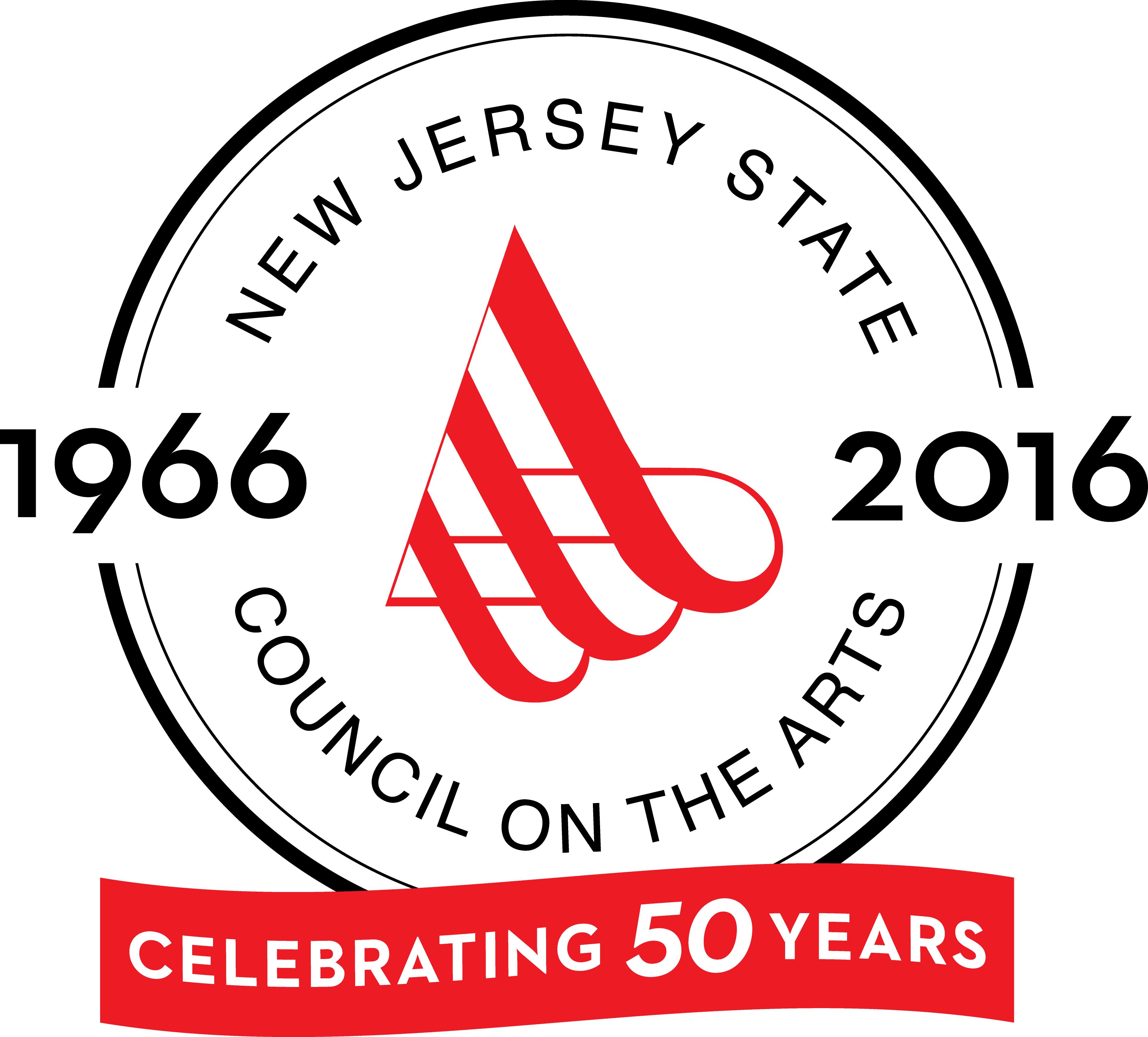 Nj Arts 50th Anniversary Logo Color - New Jersey State Council On The Arts Clipart (3853x3483), Png Download