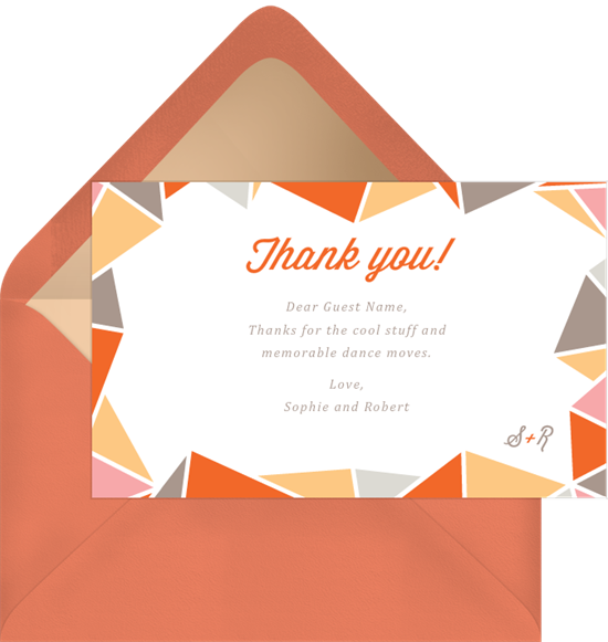 Crystal Border Thank You Note - Triangle Clipart (550x581), Png Download