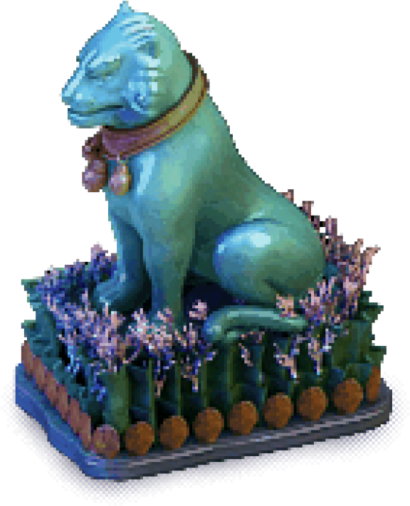 Oriental Fantasy Interior Set1 - Animal Figure Clipart (950x750), Png Download