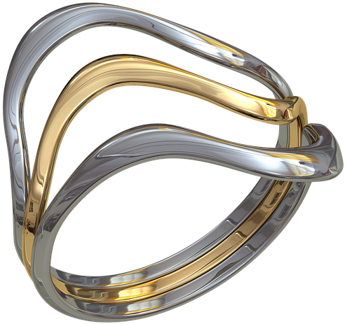 Ring White Yellow Gold Ornament - Bangle Clipart (720x720), Png Download