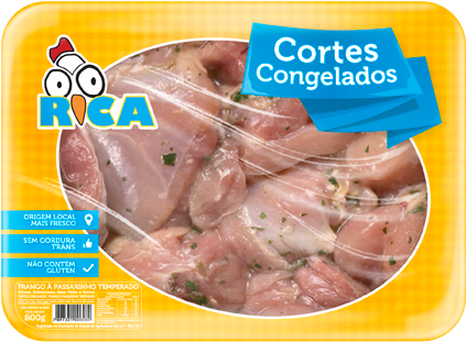 Frango À Passarinho Congelado Bandeja - Chicken Meat Clipart (740x639), Png Download