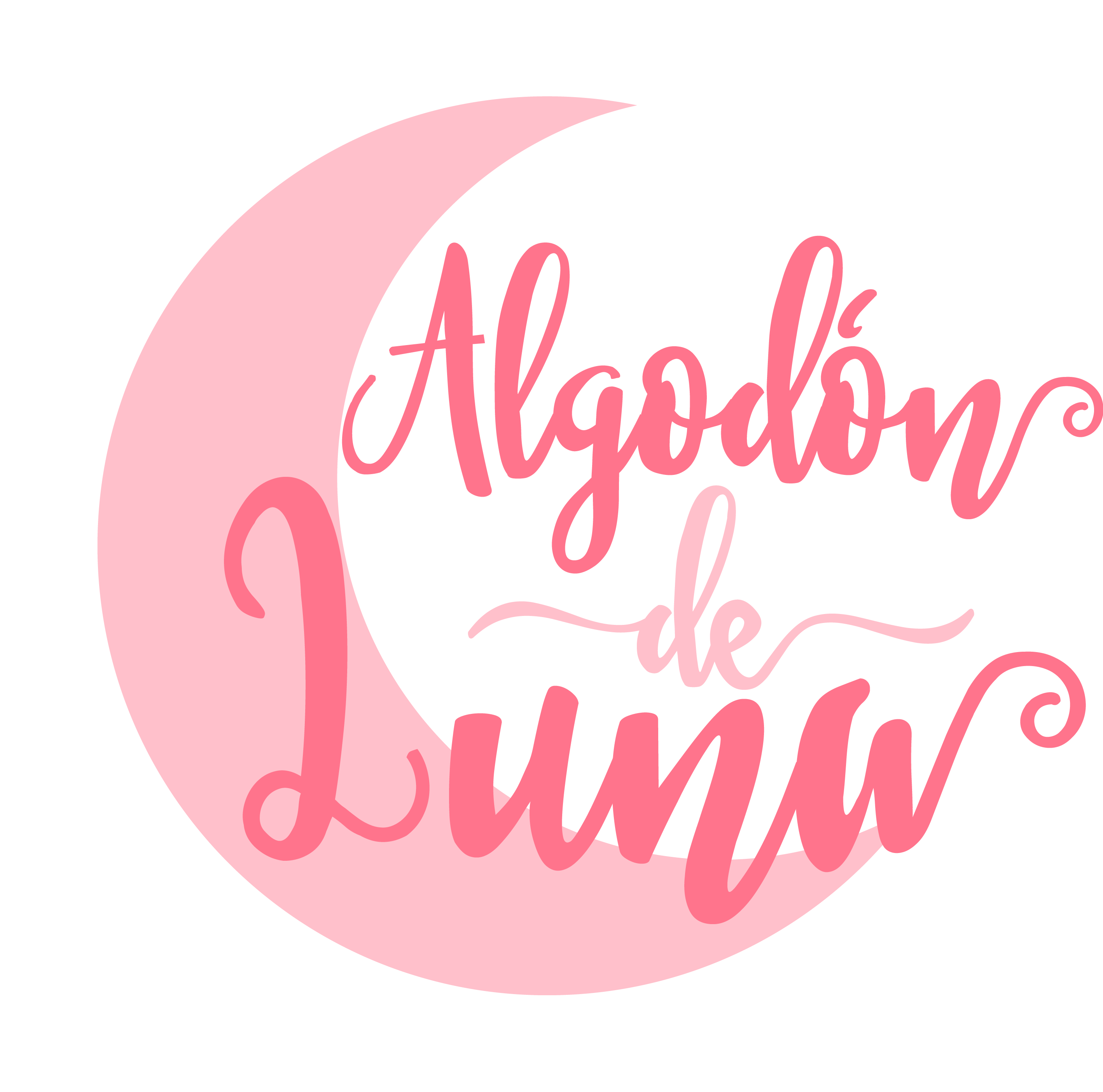 Algodón De Luna - Calligraphy Clipart (2869x2875), Png Download