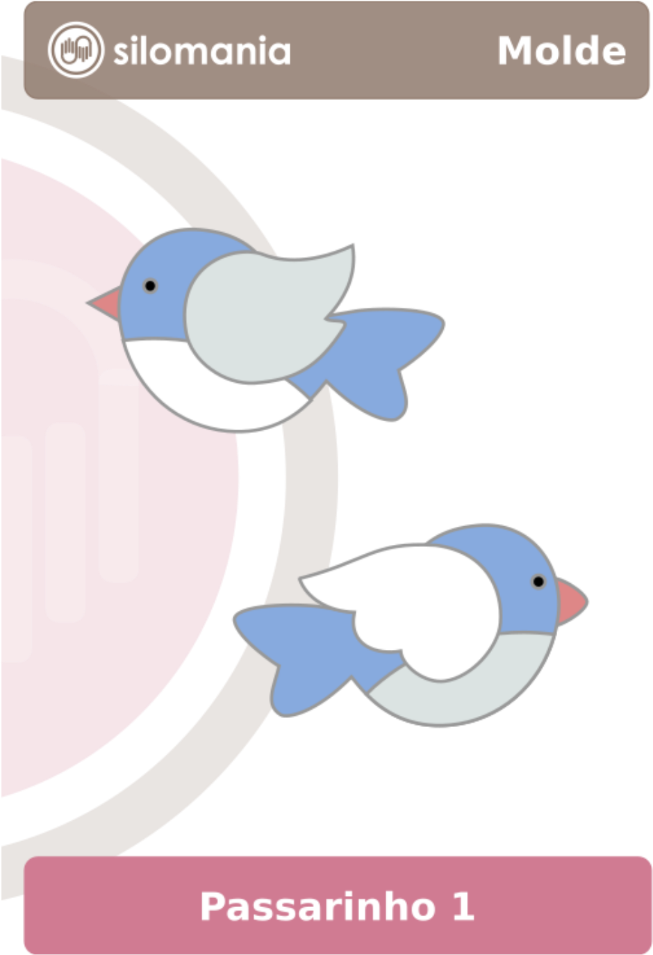 Molde De Passarinho Clipart (1387x1387), Png Download