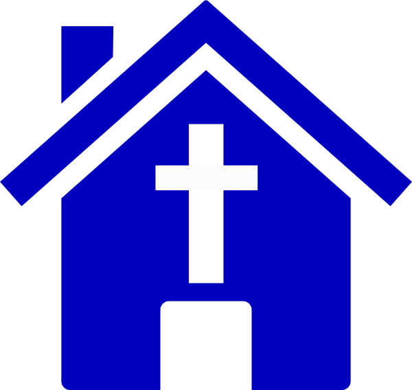 Church Clipart Online - Blue House Clip Art - Png Download (600x568), Png Download