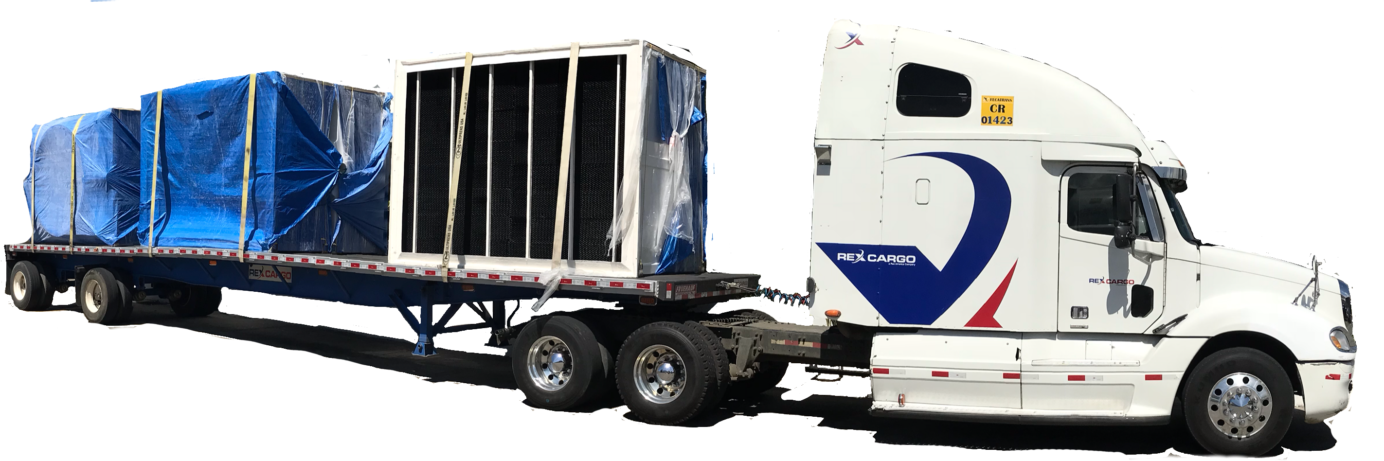 Rex Cargo Empresa De Logística En Centroamérica- Servicio - Trailer Truck Clipart (2914x982), Png Download