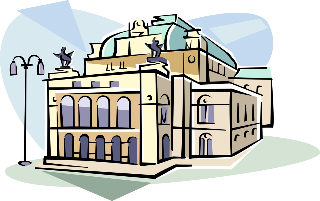 Picture Free Library Vienna State Opera Image Illustration - Illustration Clipart (1113x700), Png Download