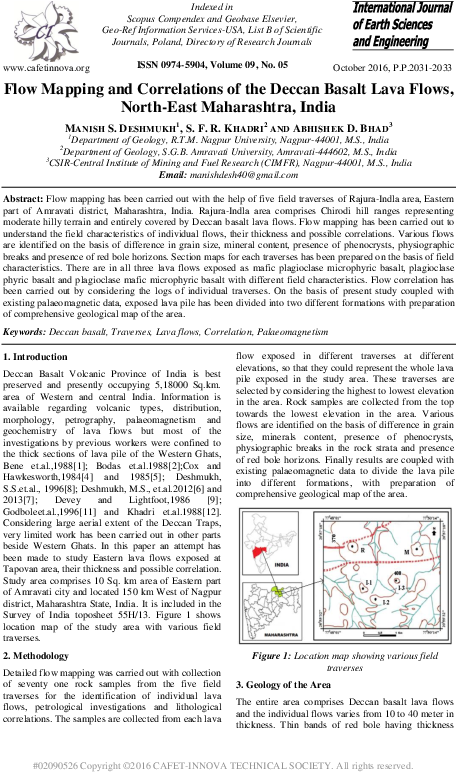 Flow Mapping And Correlations Of The Deccan Basalt - White Dust From Mongolia Clipart (595x842), Png Download