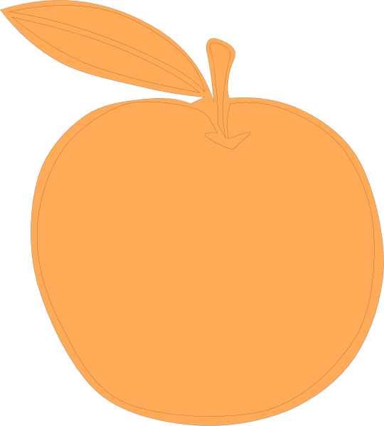 Apple Clipart Orange - Clip Art - Png Download (540x599), Png Download