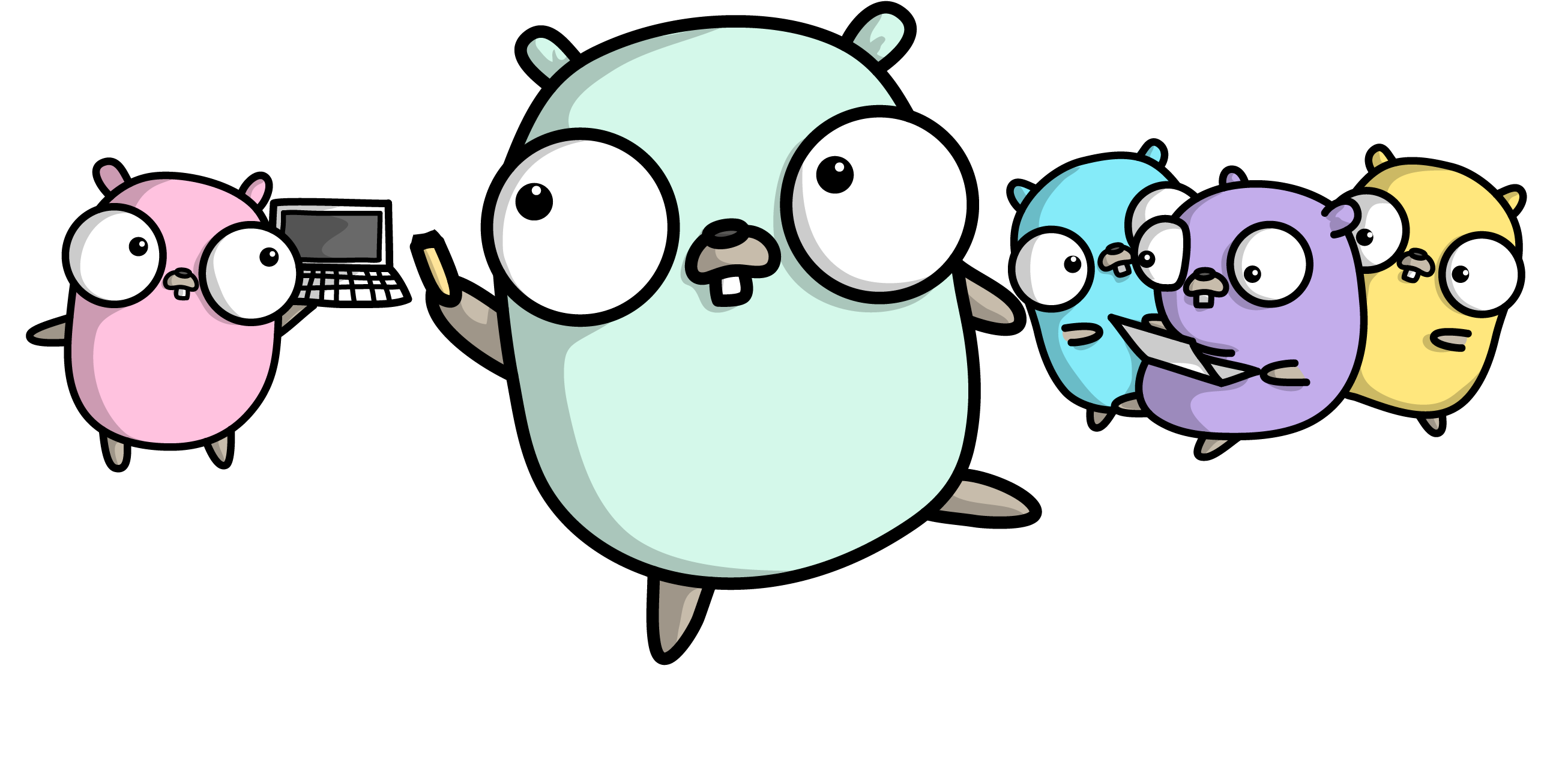 Microsoft Oss Conference/database - Gopher Background Go Clipart (2748x1402), Png Download