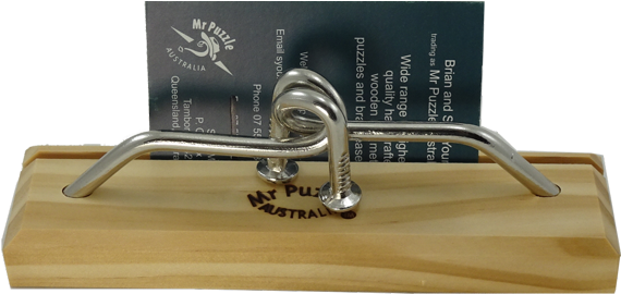 Metal Nail Puzzle On Wood Stand - Plywood Clipart (600x600), Png Download