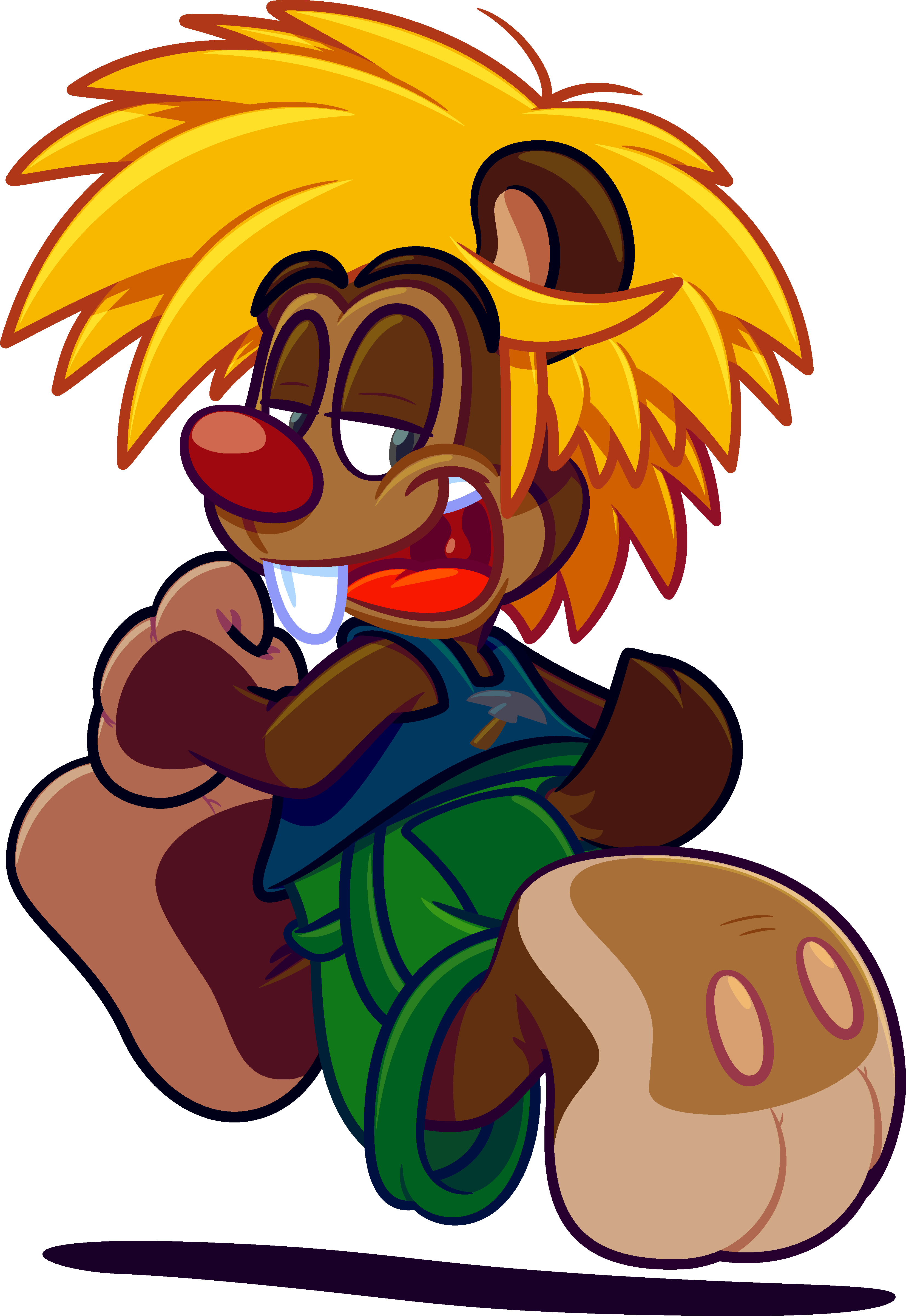 Gopher A Run - Cartoon Clipart (3305x4800), Png Download