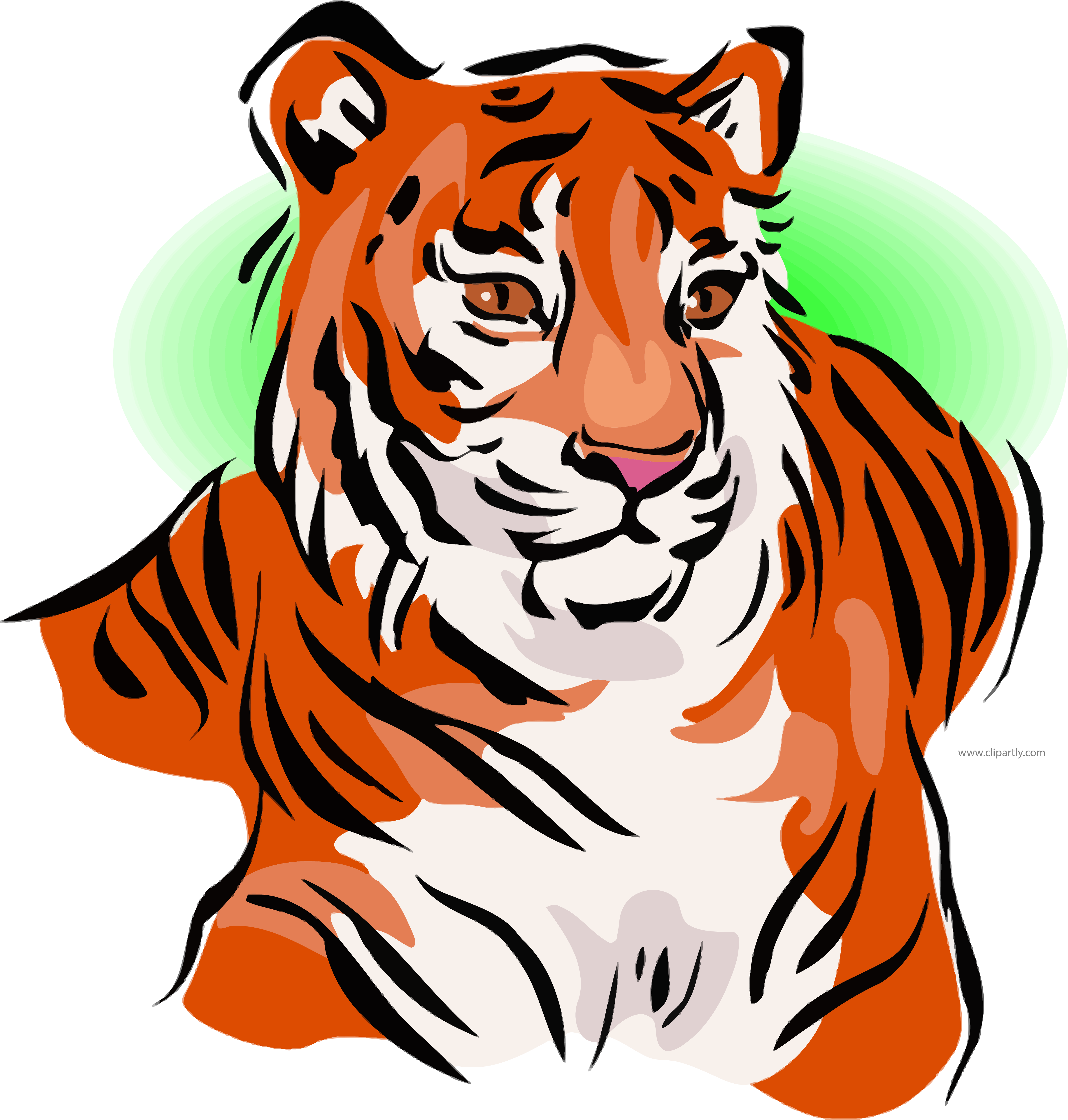 Realistic Tigger Waiting Sun Clipart Png - Tiger Clipart Free Transparent Png (4731x4960), Png Download