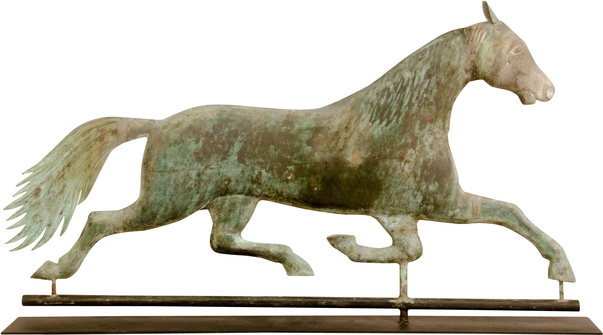 Jewell Made This Running Horse Weathervane From 1853 - Bronze Sculpture Clipart (1944x1944), Png Download
