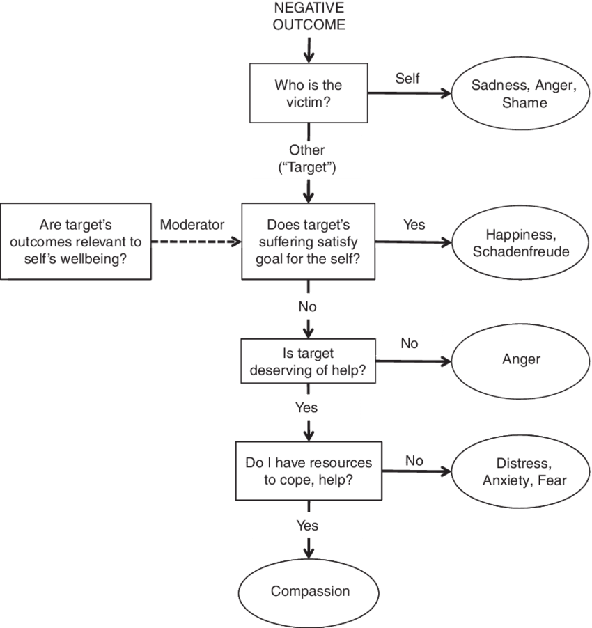 Appraisal Model Of Compassion Displaying How Witnessing - Circle Clipart (850x902), Png Download