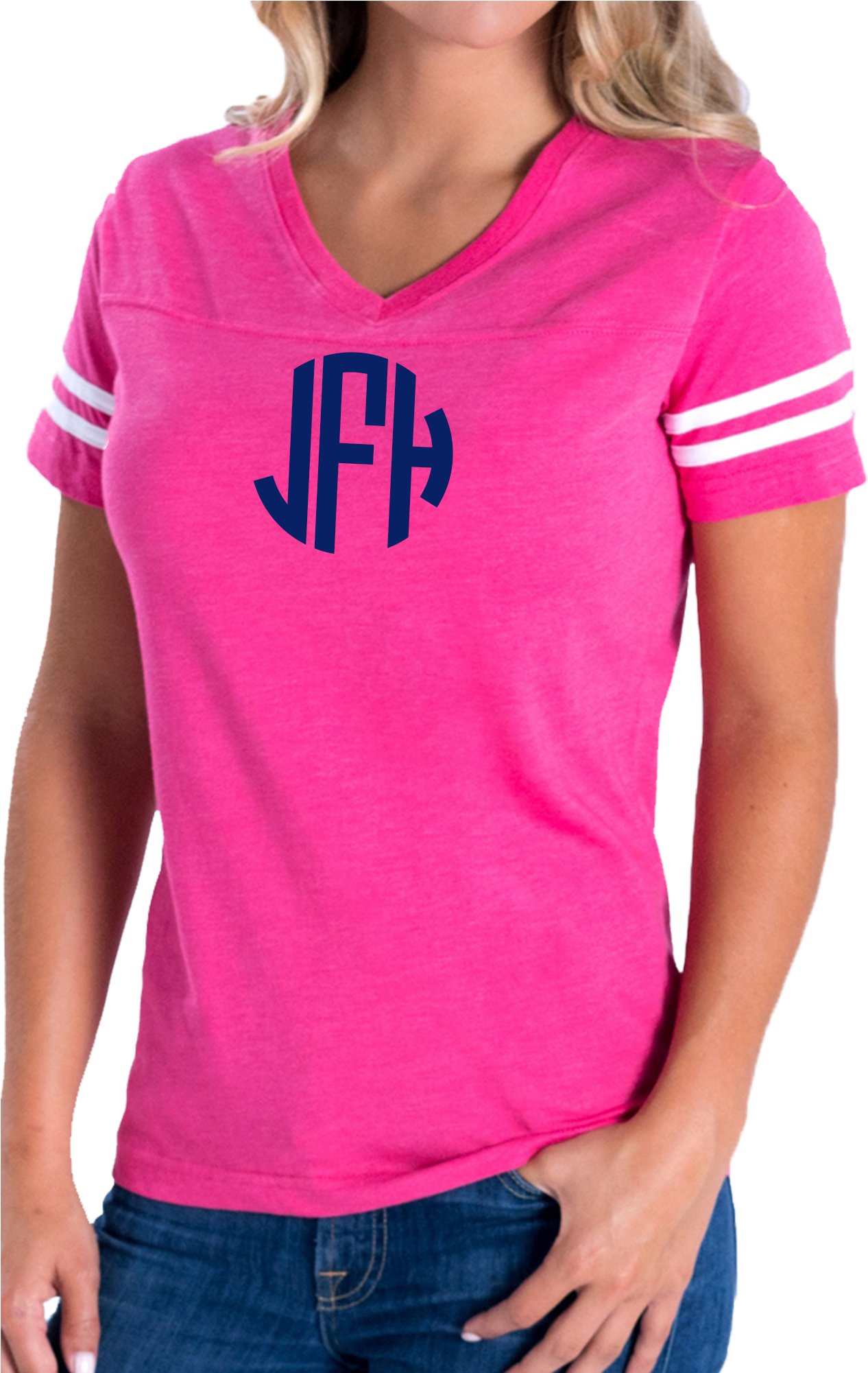 L - A - T - Ladies' Fine Jersey Football T-shirt, Hot - Girl Clipart (1266x2001), Png Download