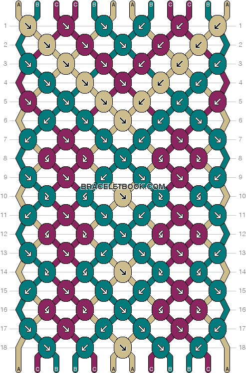 Aztec Tribal Friendship Bracelet Pattern Number - Aztec Tribal Friendship Bracelet Pattern Clipart (506x756), Png Download