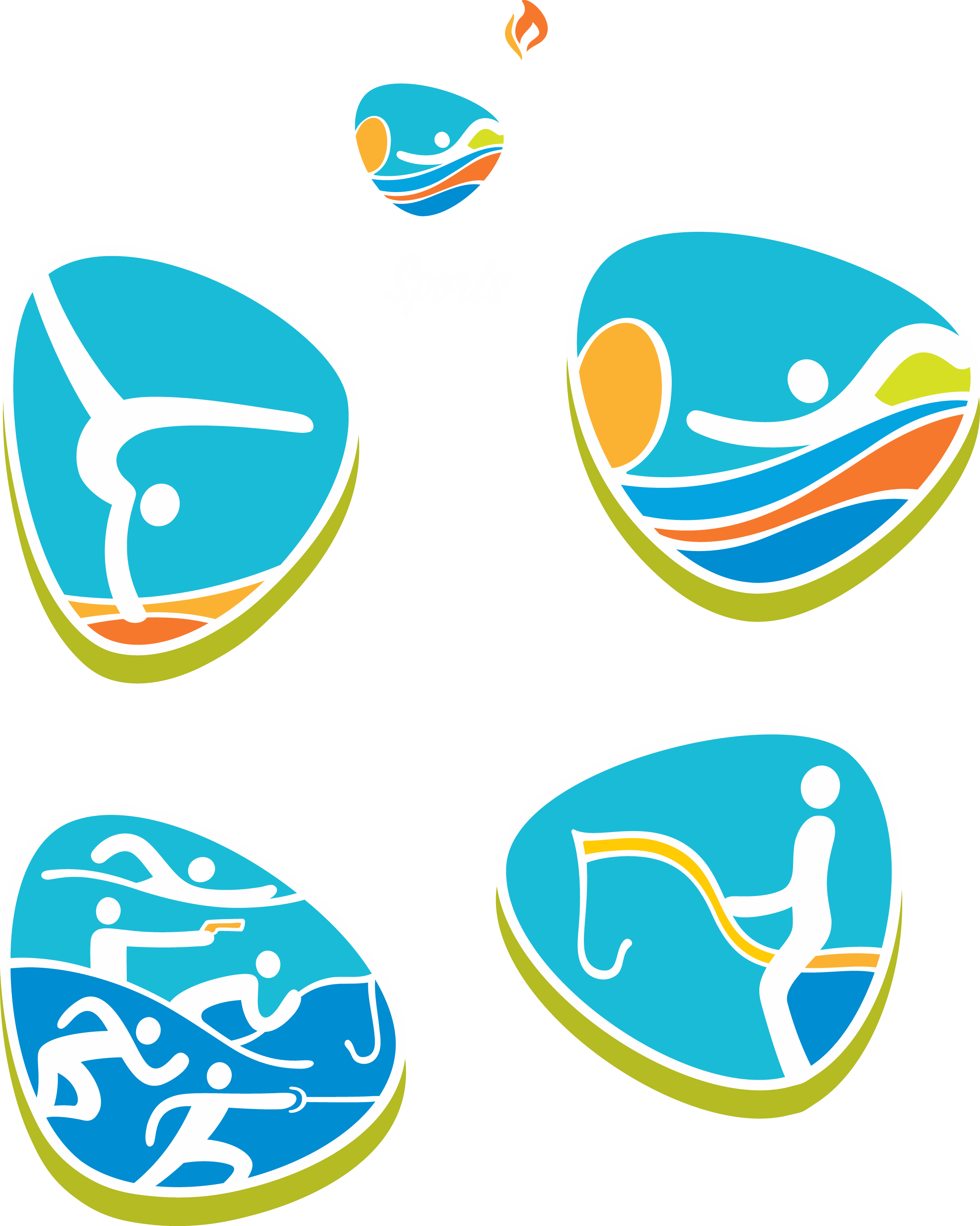 Rio De Janeiro, Sport, Bandeira Olxedmpica, Area, Logo - Summer Olympics Sport Symbol Clipart (2296x2872), Png Download