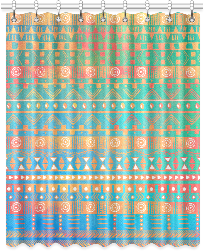 Inspired Aztec Pattern-2 Window Curtain 52" X 63" - Curtain Clipart (1000x1000), Png Download