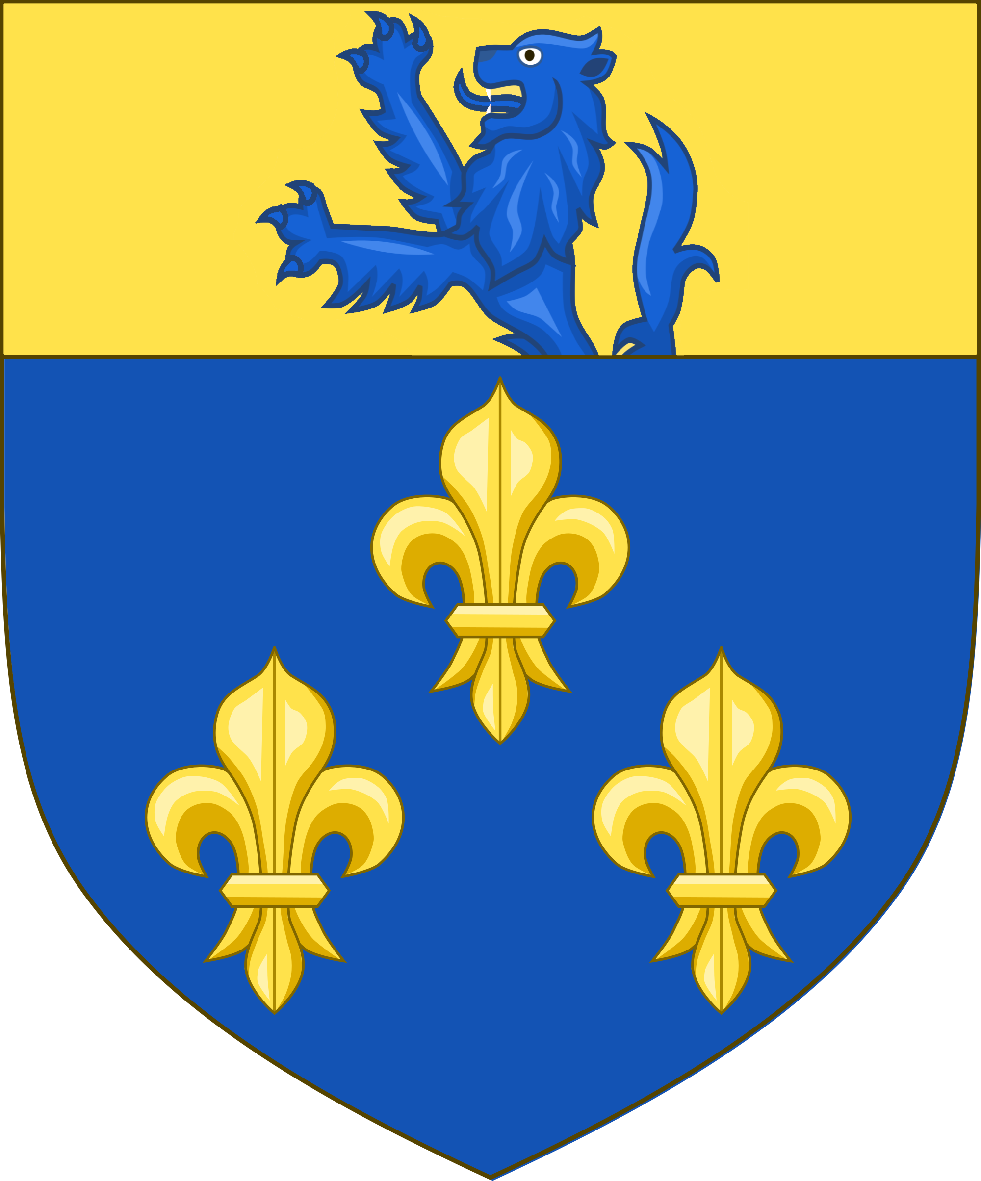 Heraldry - French Coat Of Arms Clipart (2000x2408), Png Download