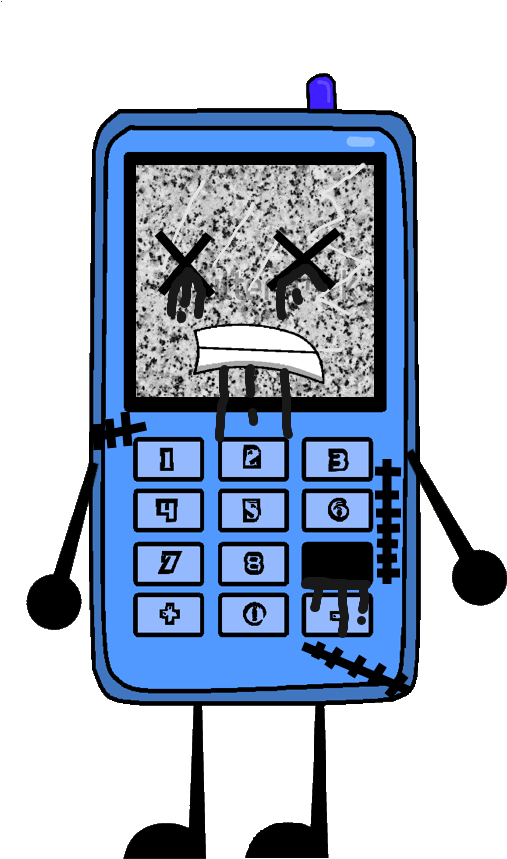Phone As A Zombie Vector - Object Mayhem Zombie Phone Clipart (507x859), Png Download