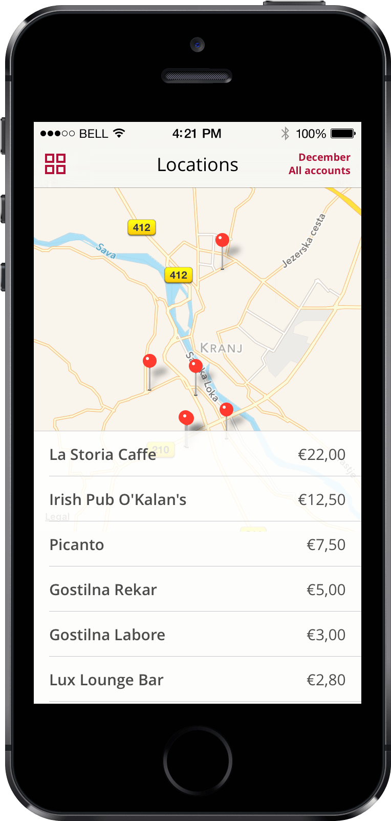 When Adding An Expense Or Income, Tap The Location - Ios Clipart (800x1636), Png Download
