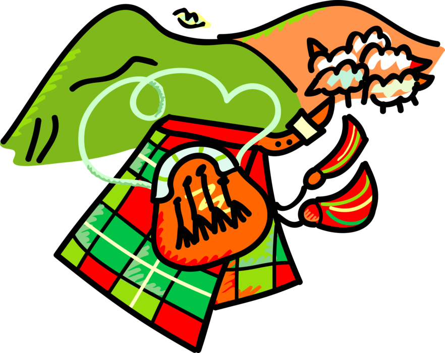 Vector Illustration Of Scottish Tartan Kilt And Highland Clipart (882x700), Png Download