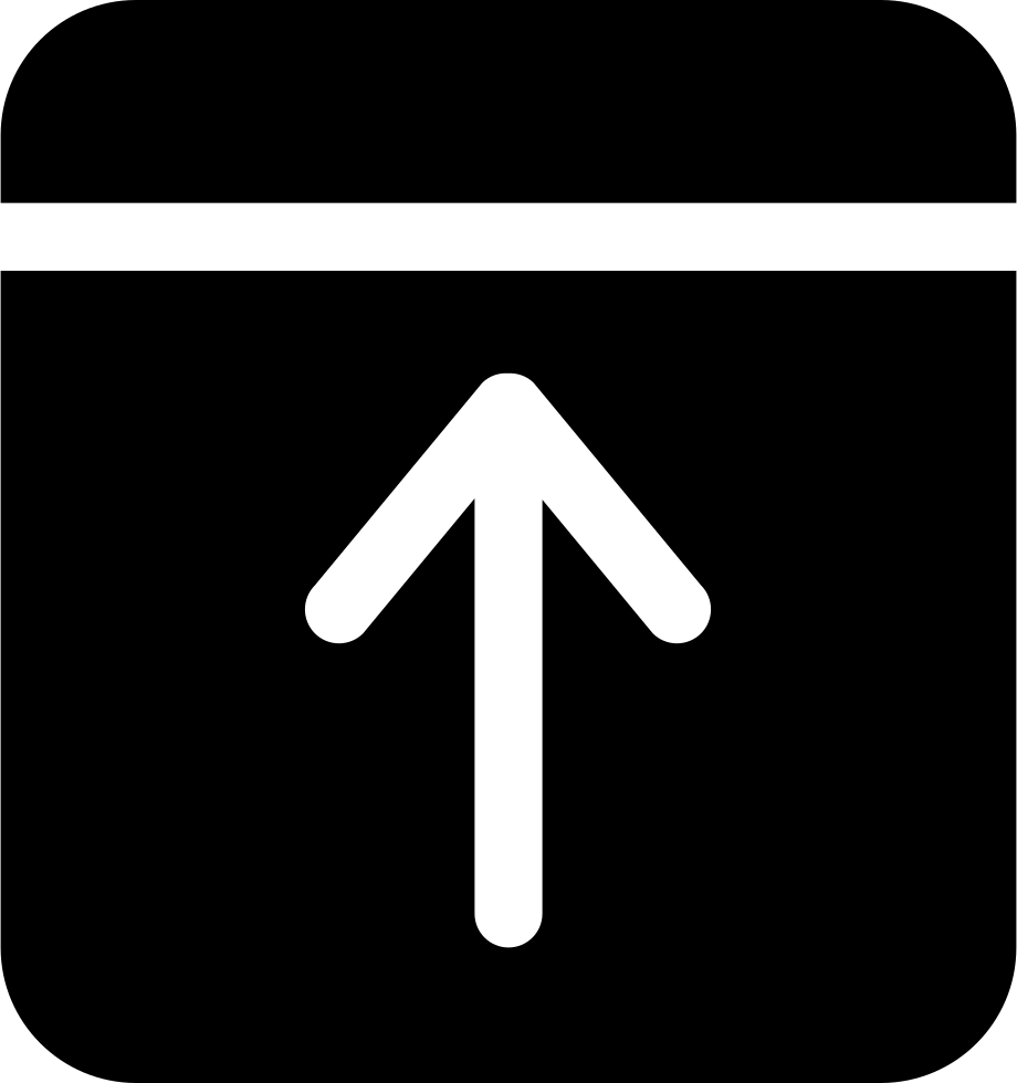 Up Arrow Black Square Button Comments - Bouton Flèche Haut Png Clipart (920x980), Png Download