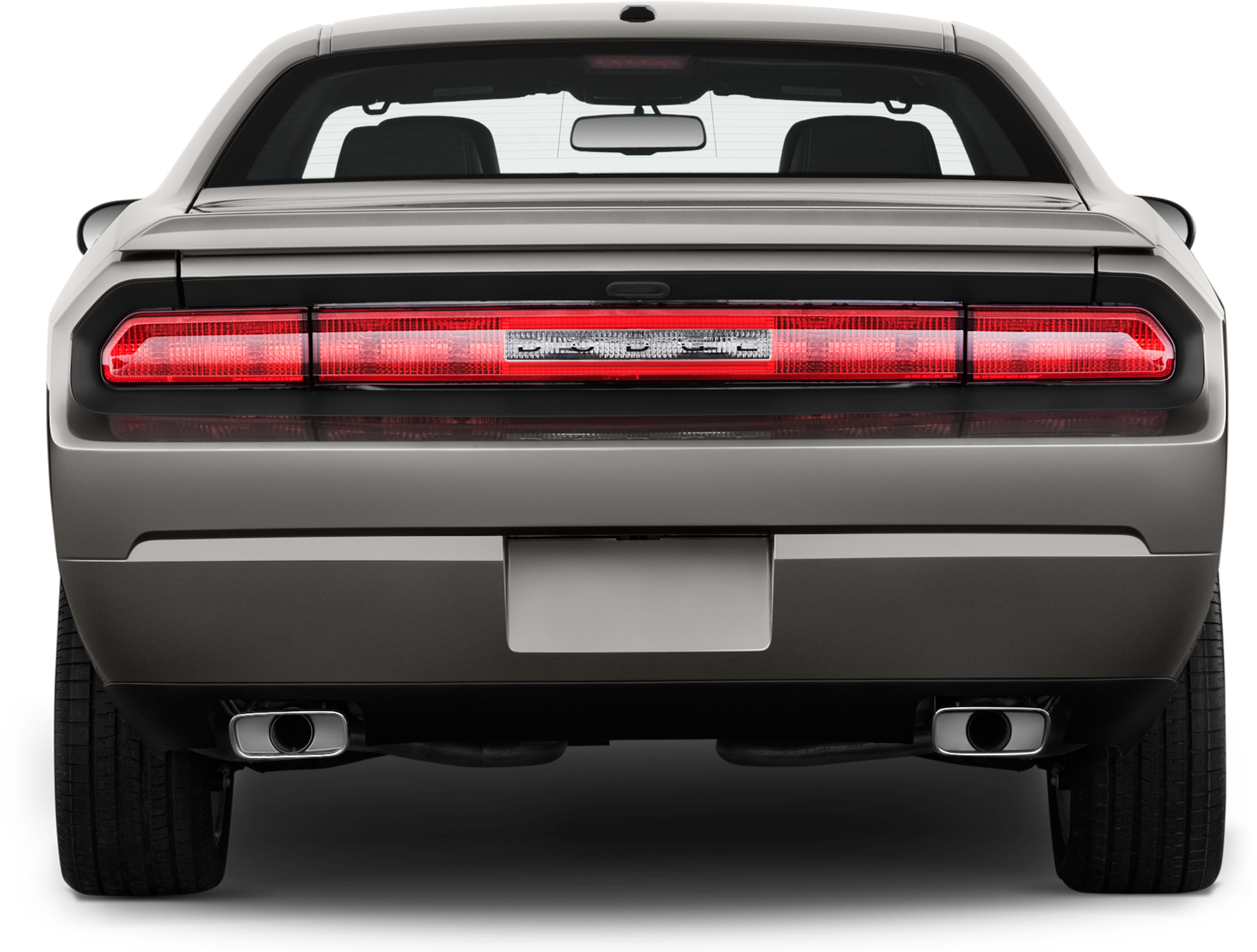 Challenger Drawing Side - 2014 Dodge Challenger Rear Clipart (2048x1360), Png Download