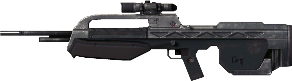 Halo 3 Battle Rifle Clipart (1200x343), Png Download
