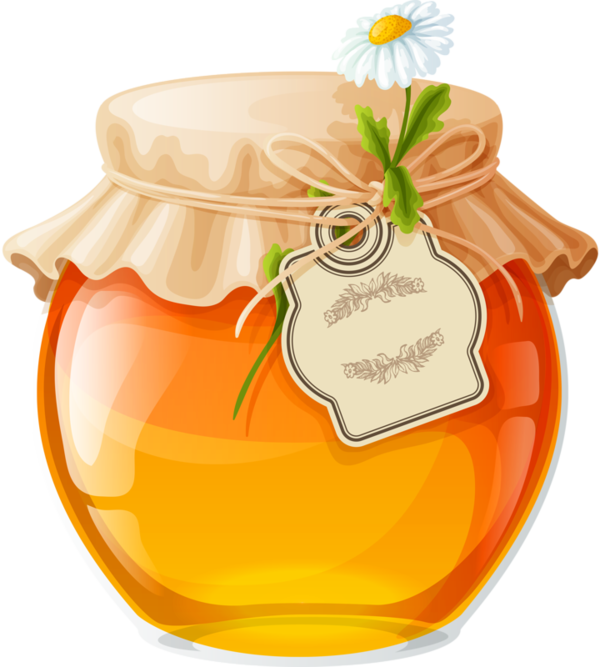 Pot De Miel Png - Honey Jar Png Transparent Clipart (600x667), Png Download