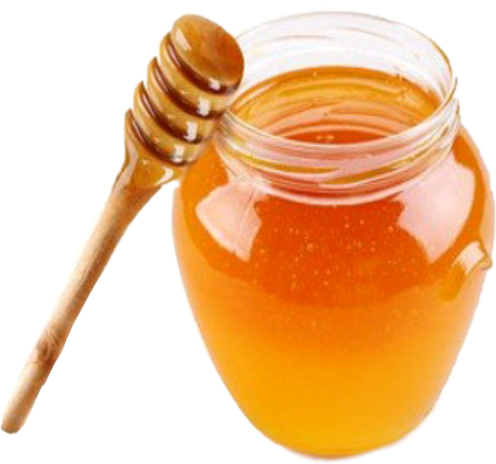 Miel Sticker - Honey In A Jar Clipart (697x652), Png Download