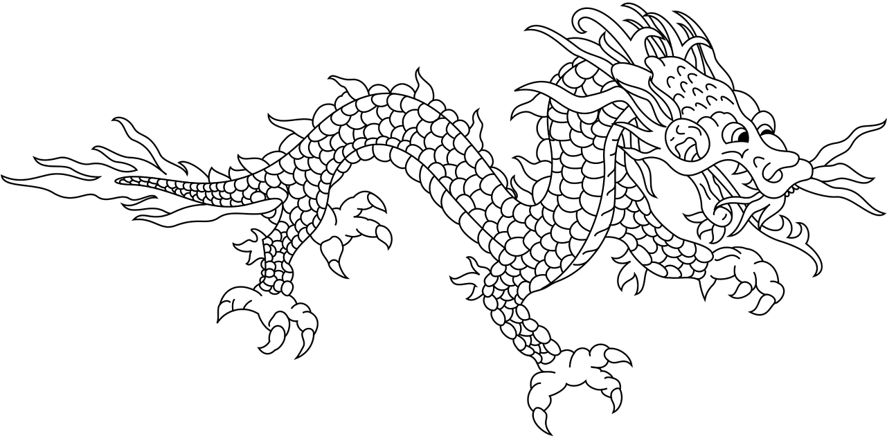 Dragon Heraldry Legend Myth Png Image - Dragon On Bhutan Flag Clipart (1280x640), Png Download