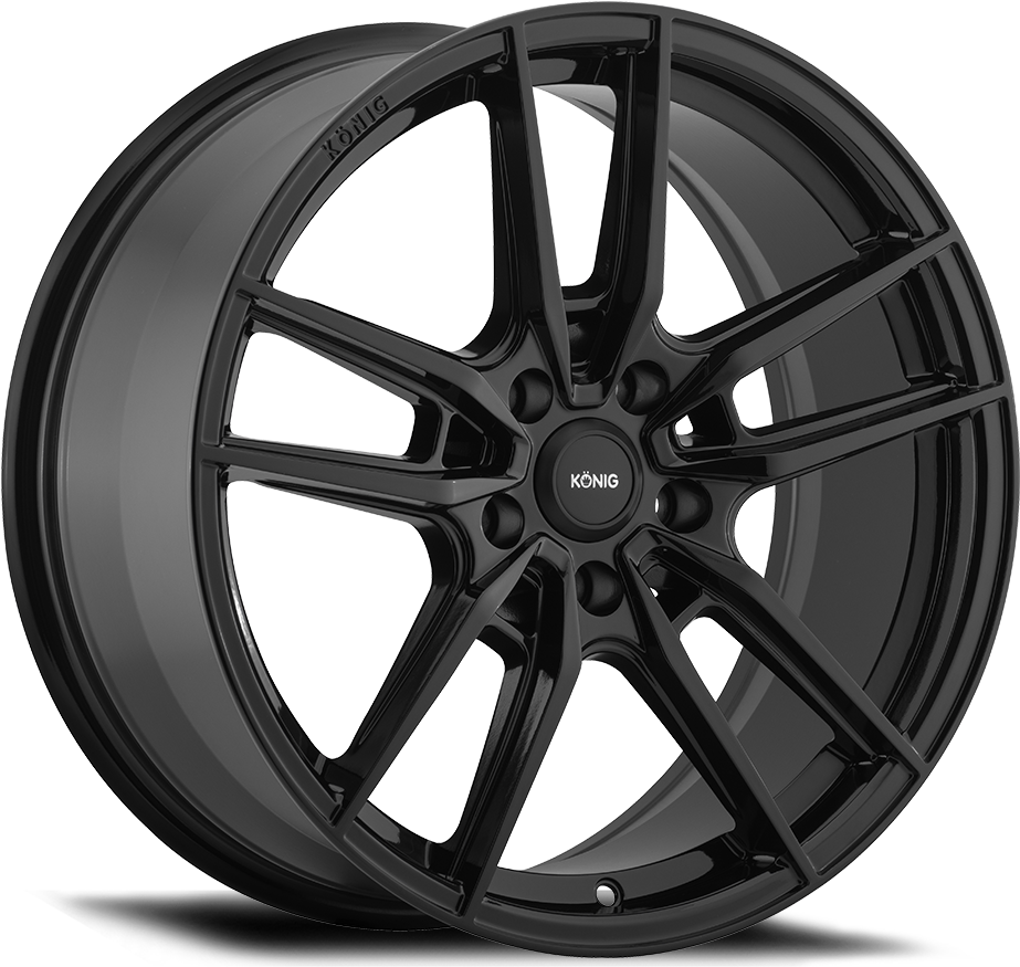 Gloss Black - Konig Myth Rims Clipart (1000x1000), Png Download