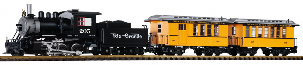 38111 Rio Grande Passenger Starter Train Set With Smoke - Piko 38111 D&rgw Passenger Start Set W Lights Sound Clipart (1000x750), Png Download