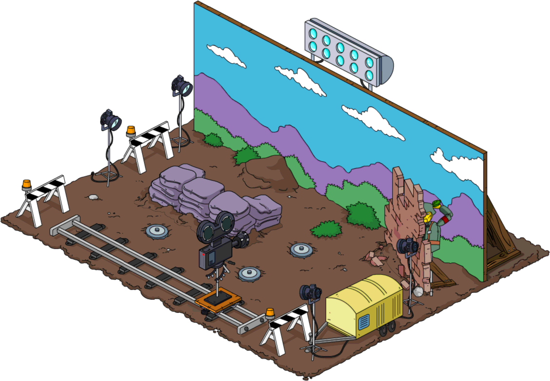 Tapped Out Film Set - Simpsons Tapped Out Film Set Clipart (1130x782), Png Download