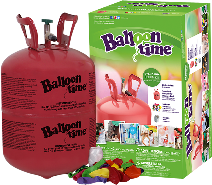 9 In Standard Kit Eng Sp1 - Balloon Time Helium Tank Clipart (720x612), Png Download
