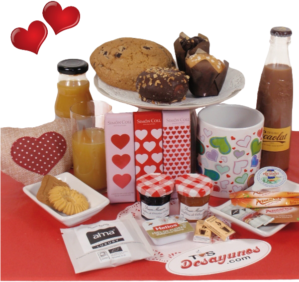 Desayuno A Domicilio Dulce San Valentín - Armar Desayunos Para Vender Clipart (600x600), Png Download