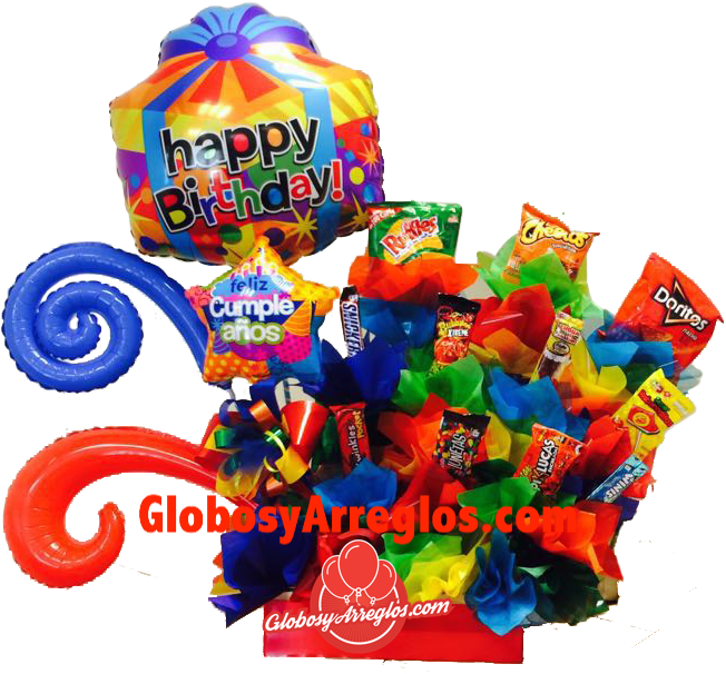 Trendy Arreglo De Globos Grande Birthday Regalo Para - Party Supply Clipart (659x618), Png Download
