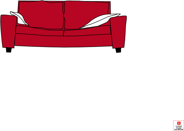 Couch Vector Pillow Clipart - Studio Couch - Png Download (600x595), Png Download
