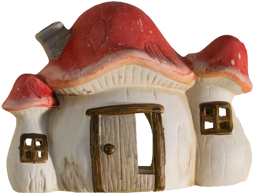 Isolated,home,red Roof,fairy Castle,small Castle,door,window - Casas De Cogumelos Clipart (1280x906), Png Download