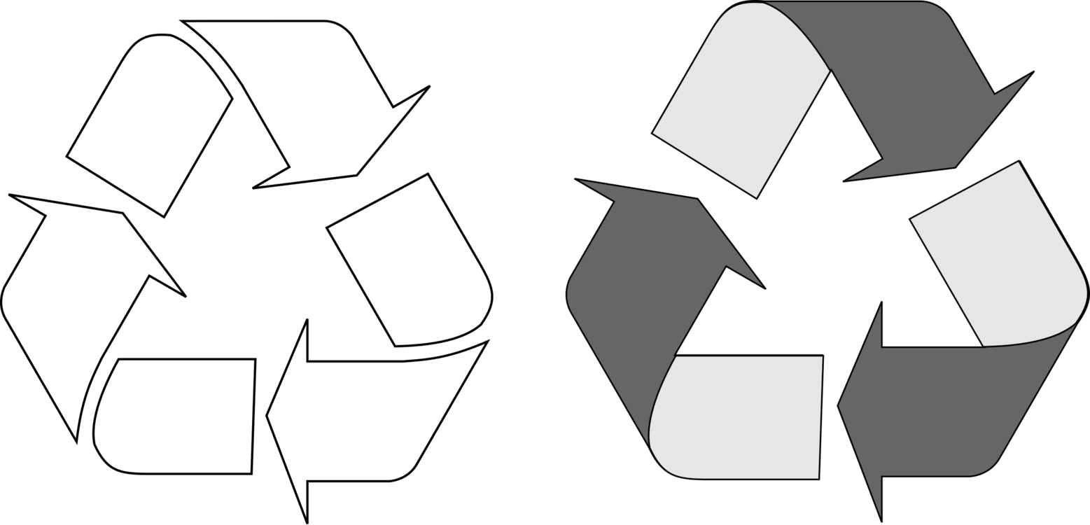 Recycling Symbol Paper Recycling Biodegradation - Flecha De Reciclaje Blanco Clipart (1557x750), Png Download